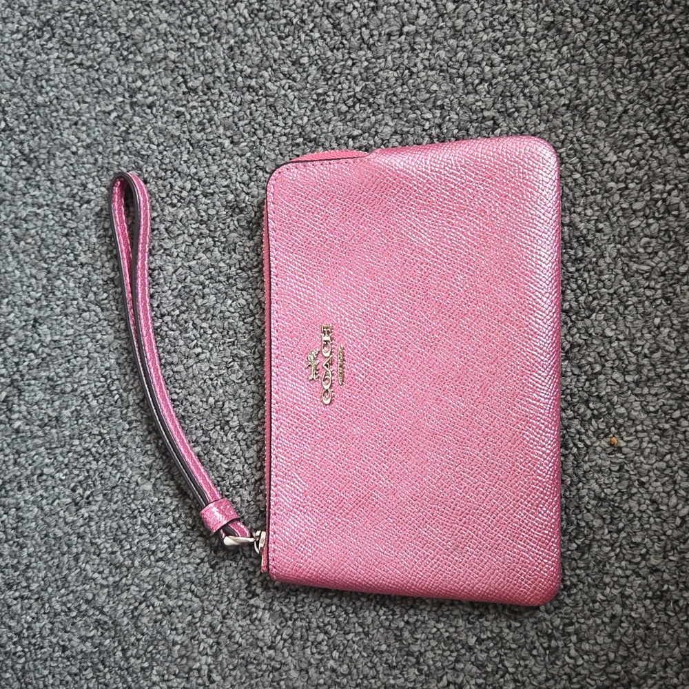 Coach pink wristlet